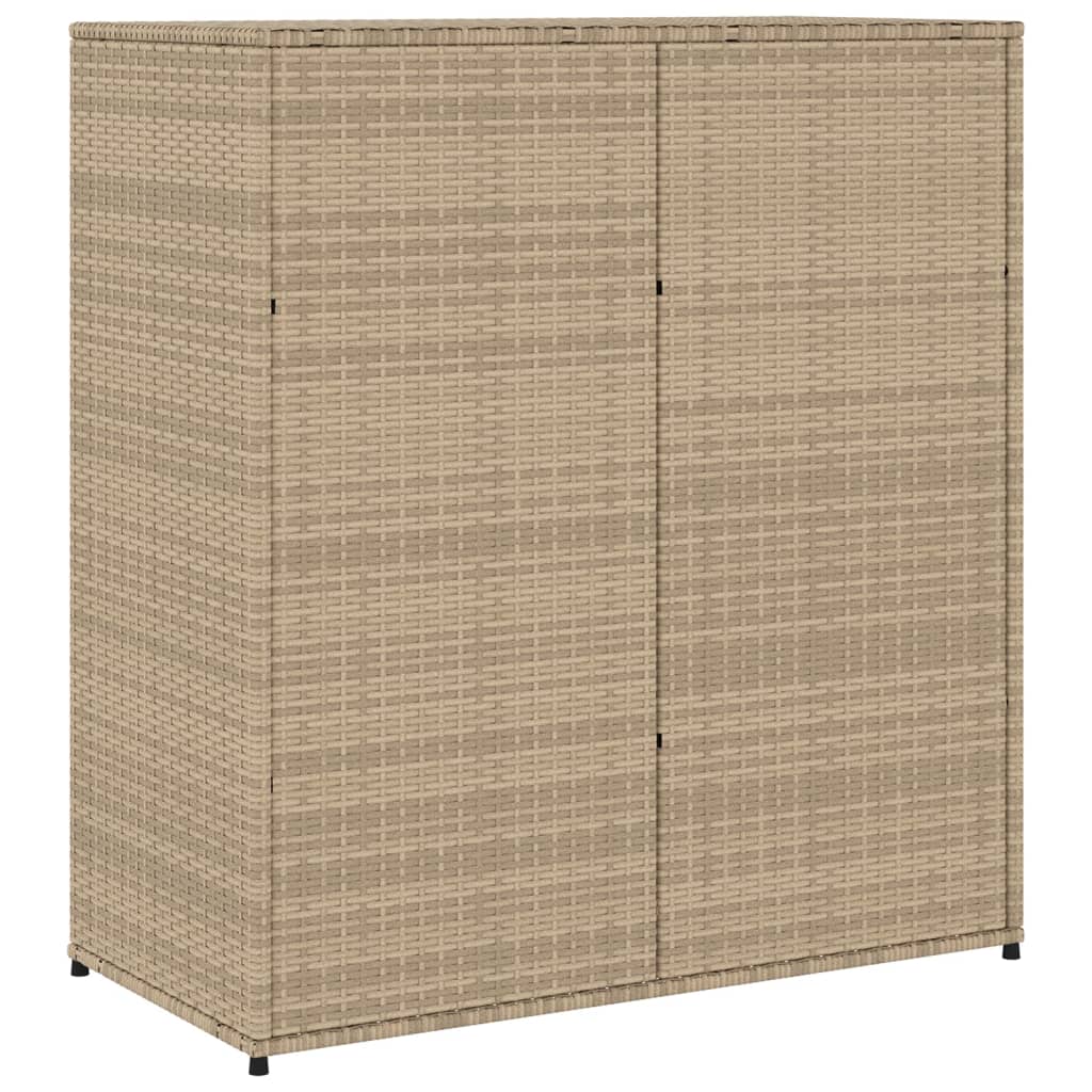 vidaXL Ντουλάπι Αποθήκευσης Κήπου Beige 105x55x113 εκ. Συνθετικό Ρατάν