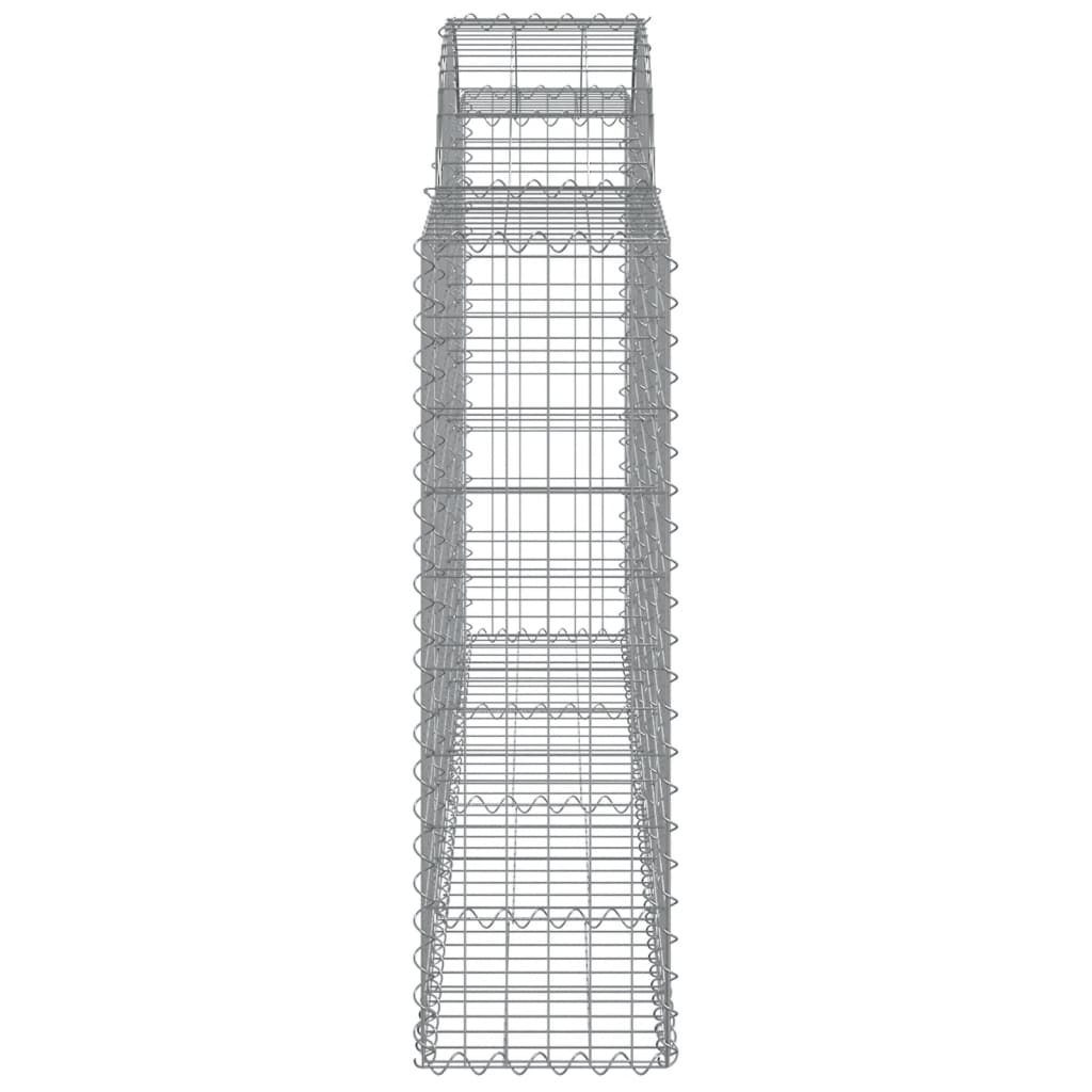 vidaXL Συρματοκιβώτια Τοξωτά 4 τεμ. 200x30x100/120 εκ. Γαλβαν. Ατσάλι