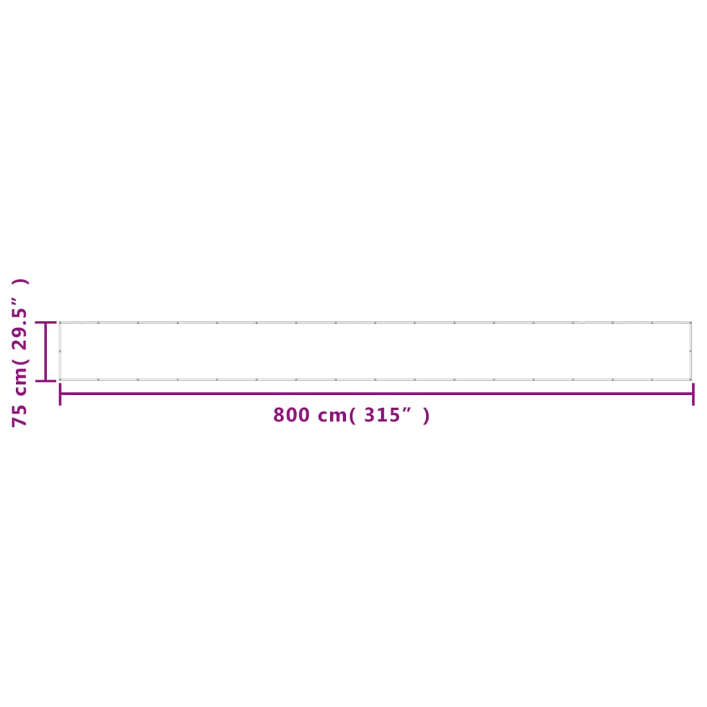 vidaXL Διαχωριστικό Βεράντας Μπλε 75x800εκ 100% Πολ. Ύφασμα Oxford