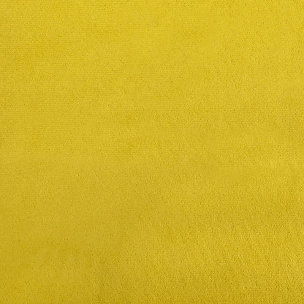 vidaXL Καναπές Τριθέσιος Κίτρινο 180 εκ. Βελούδινος με Μαξιλάρια