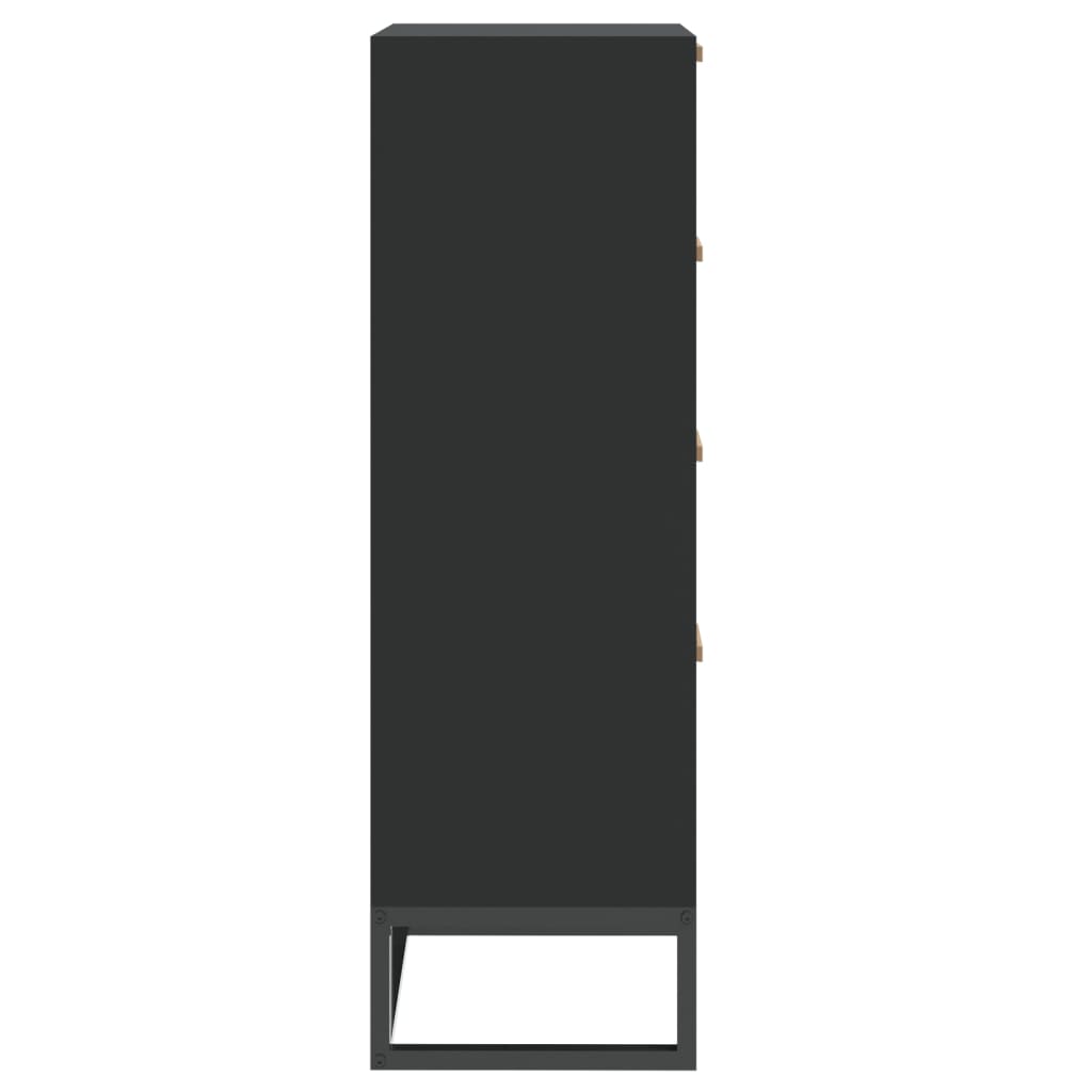vidaXL Συρταριέρα Μαύρη 40 x 30 x 95 εκ. από Επεξεργασμένο Ξύλο