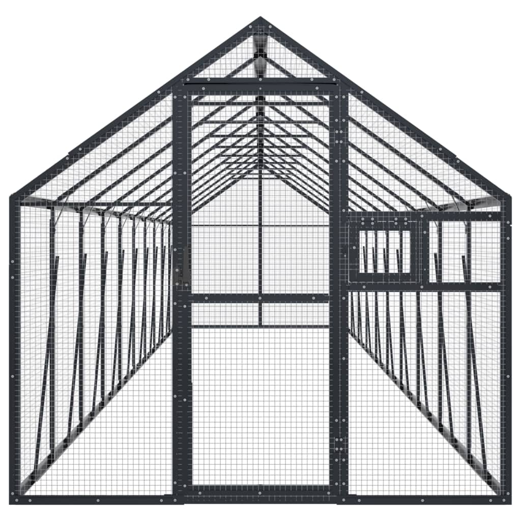 vidaXL Κλουβί Ανθρακί 1,79 x 4 x 1,85 μ. από Αλουμίνιο