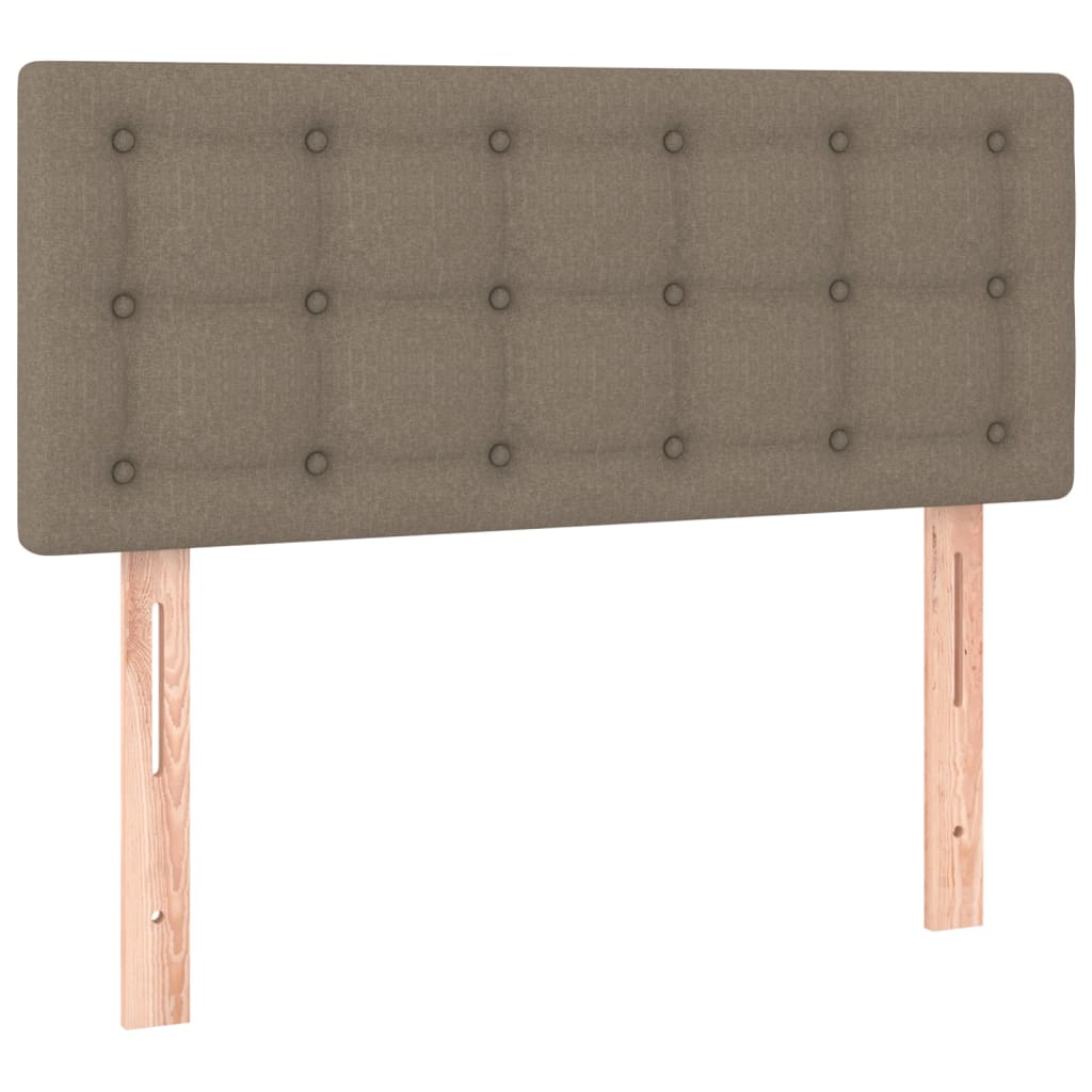 vidaXL Κρεβάτι Boxspring με Στρώμα Taupe 80x200 εκ. Υφασμάτινο