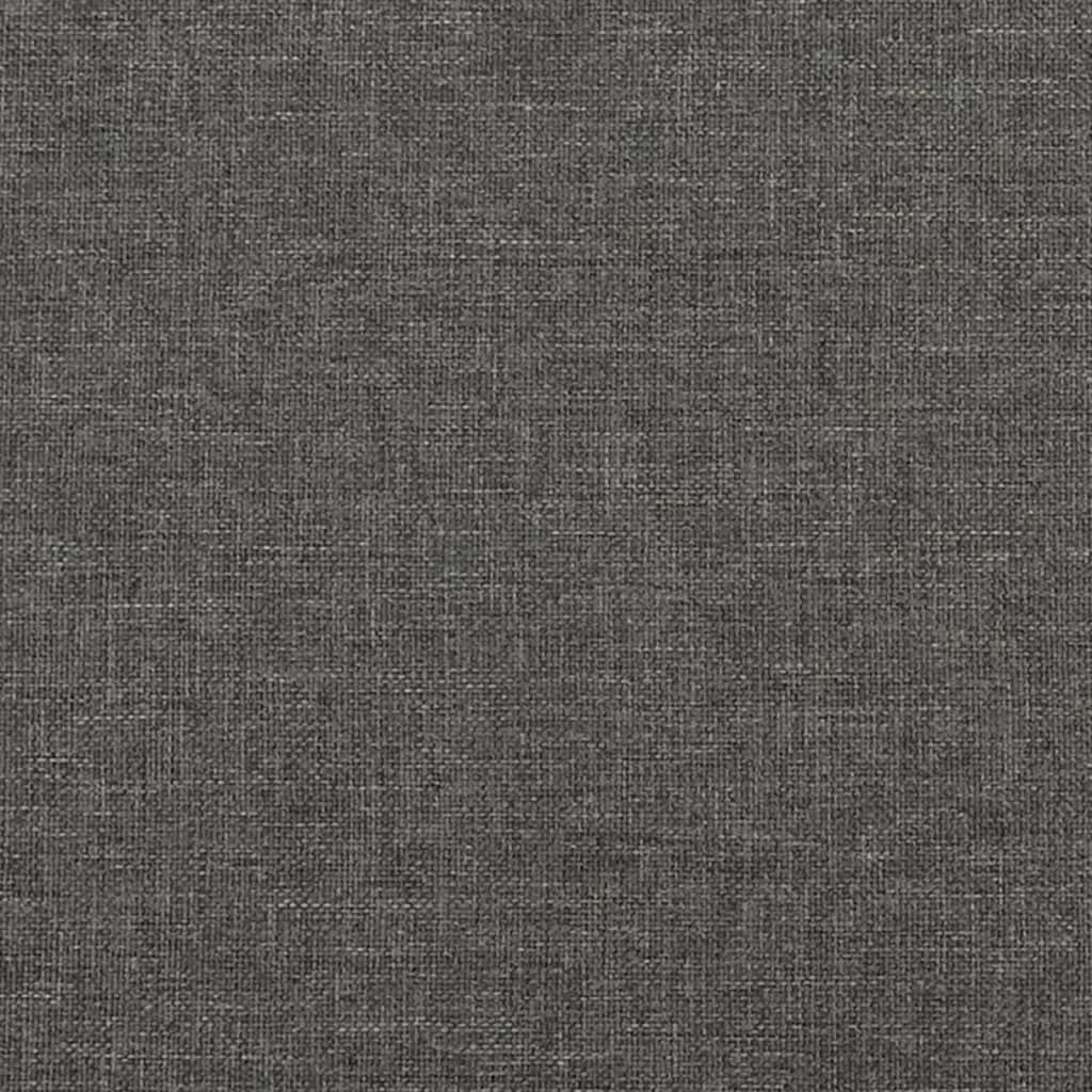 vidaXL Πλαίσιο Κρεβατιού με Κεφαλάρι Σκούρο Γκρι 120x190 εκ Υφασμάτινο
