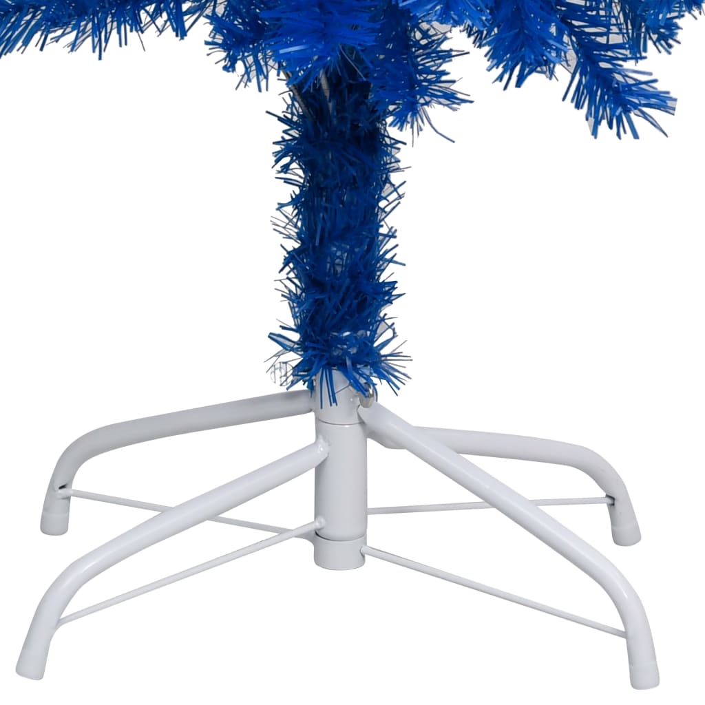 vidaXL Χριστουγεν. Δέντρο Προφωτισμένο Τεχνητό Μπάλες Μπλε 150εκ PVC