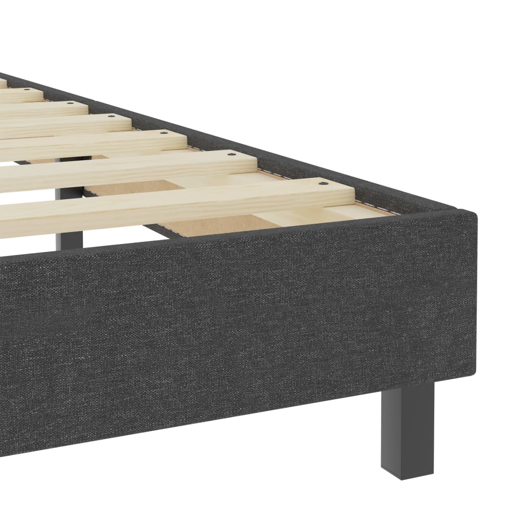 vidaXL Κρεβάτι Boxspring Σκούρο Γκρι 100 x 200 εκ. Υφασμάτινο