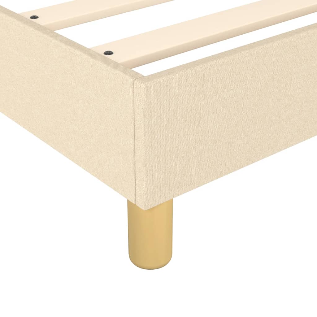 vidaXL Κρεβάτι Boxspring με Στρώμα Κρεμ 120x200 εκ. Υφασμάτινο