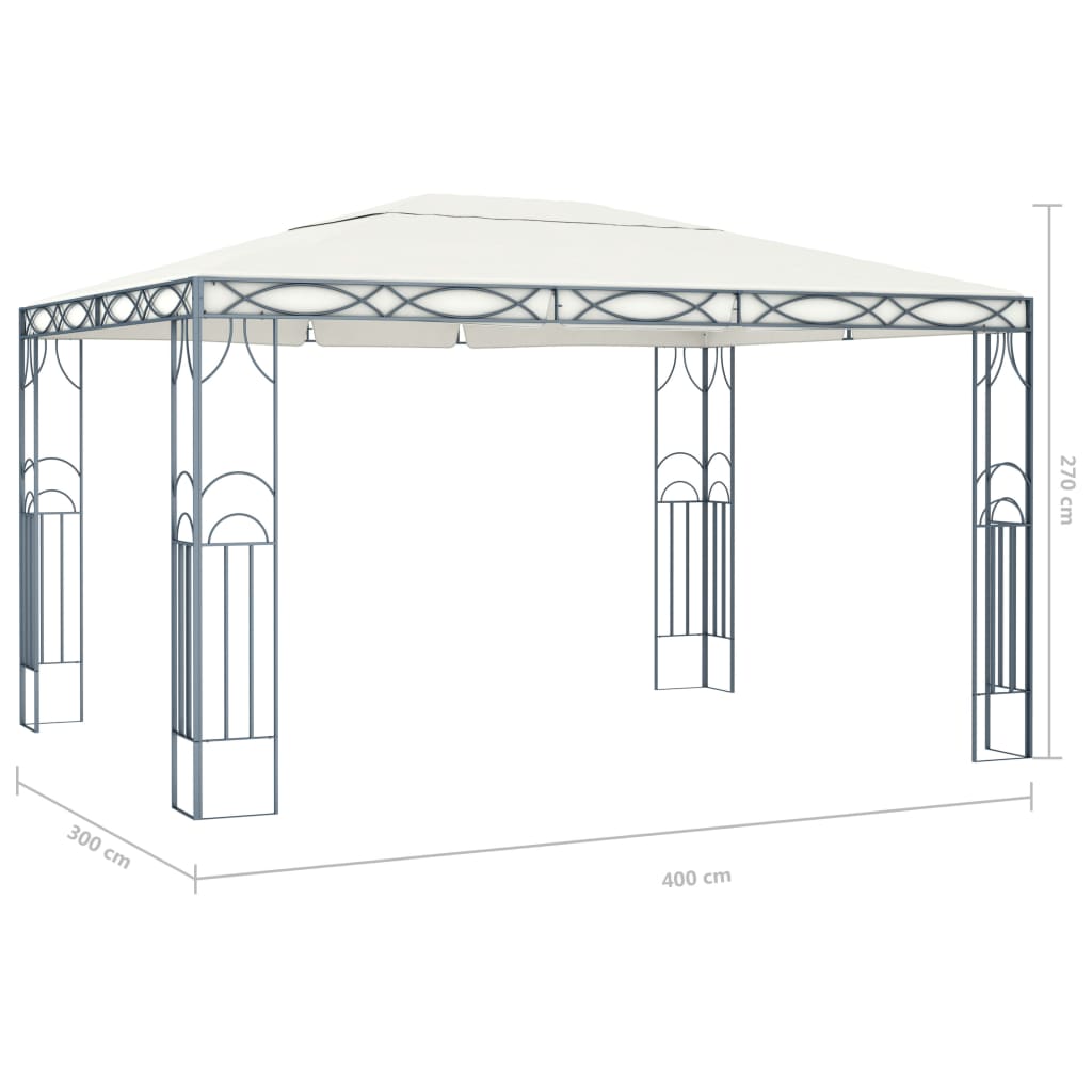 vidaXL Κιόσκι Κρεμ 400 x 300 εκ.