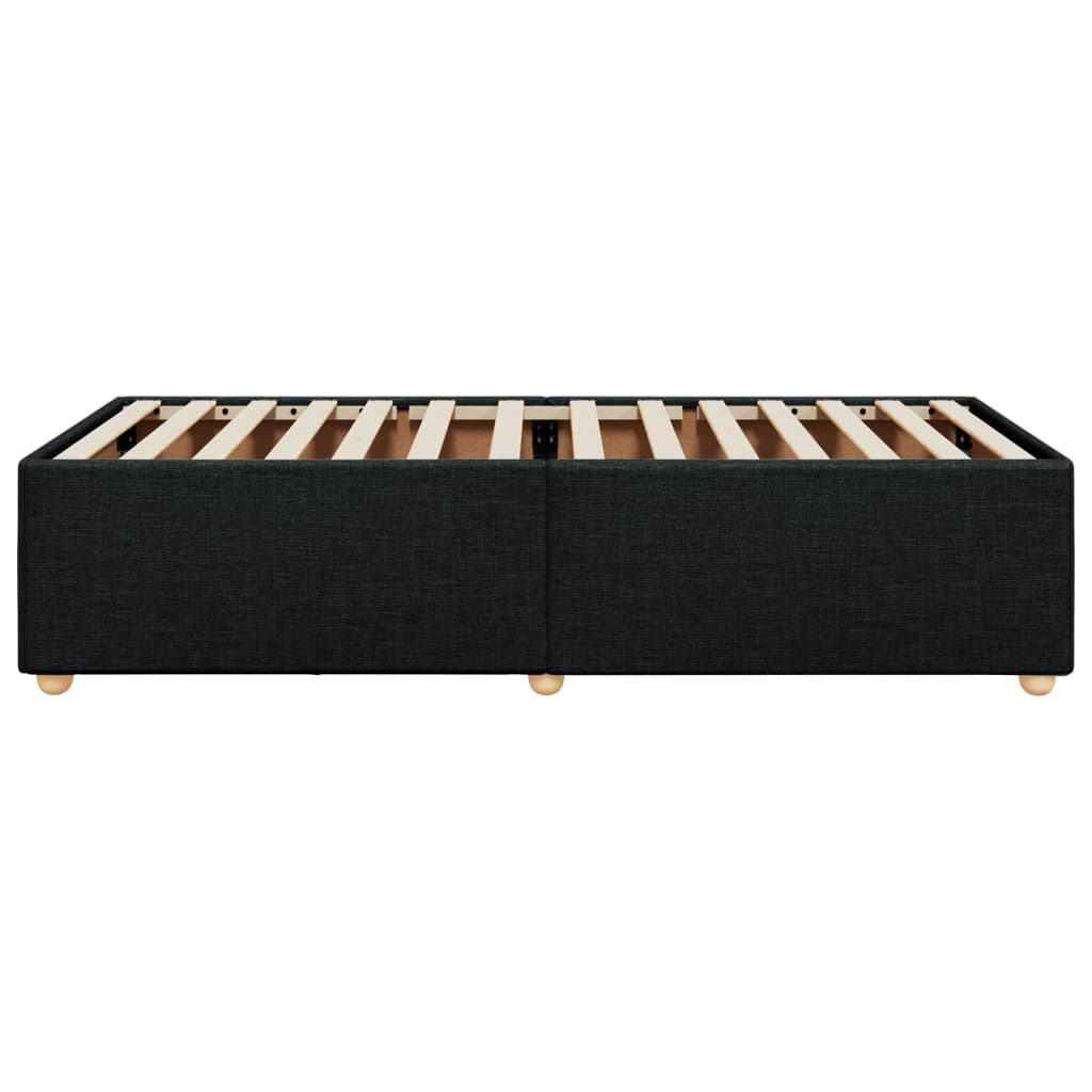 vidaXL Πλαίσιο Κρεβατιού Boxspring Μαύρο 100 x 200 εκ. Υφασμάτινο