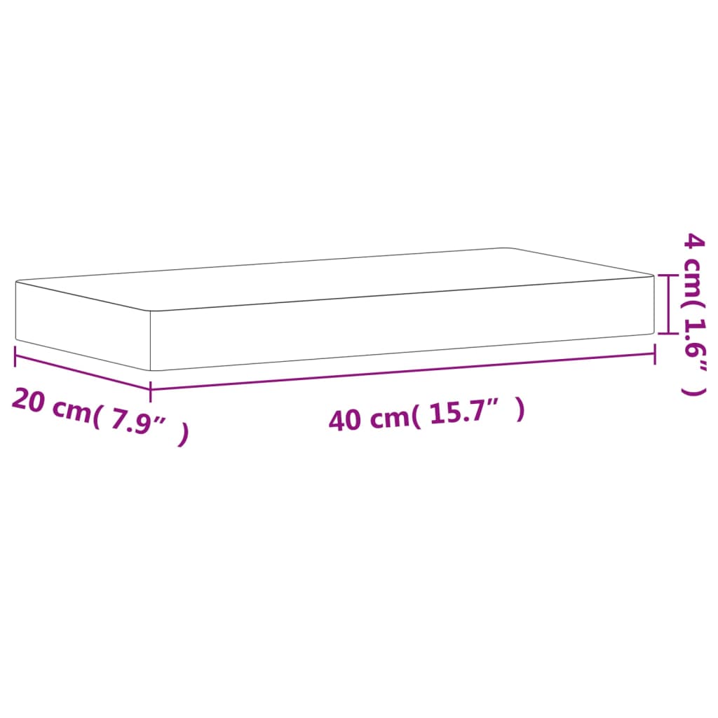 vidaXL Ράφι Τοίχου 40 x 20 x 4 εκ. από Μασίφ Ξύλο Οξιάς