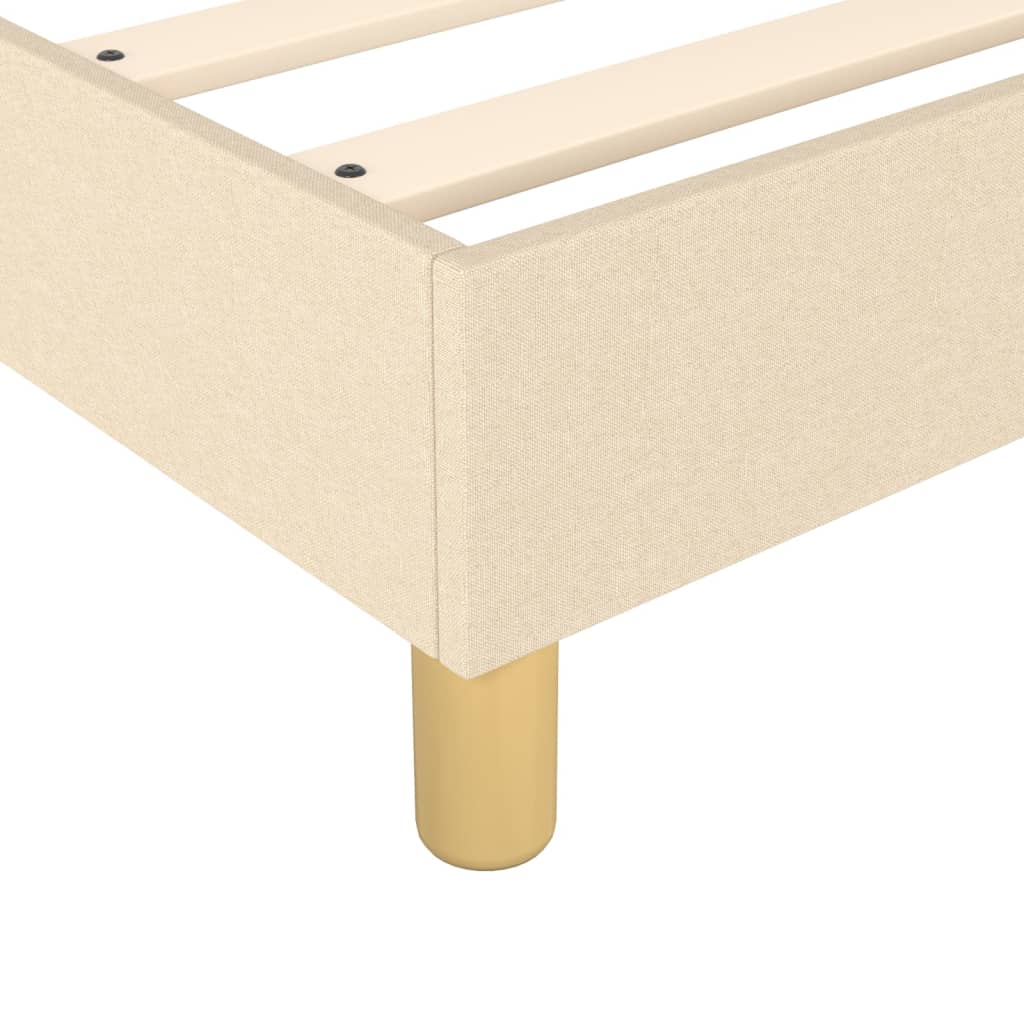 vidaXL Κρεβάτι Boxspring με Στρώμα Κρεμ 180x200 εκ. Υφασμάτινο