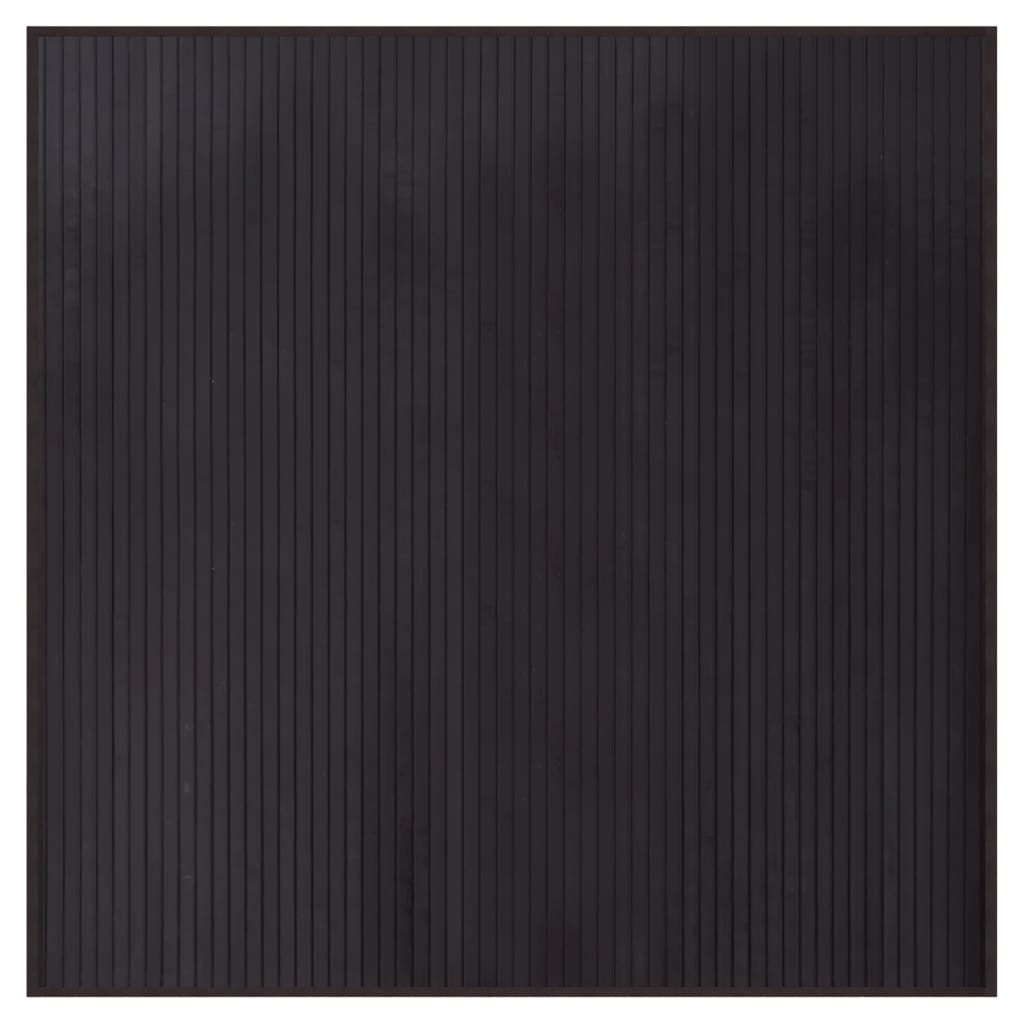 vidaXL Χαλί Τετράγωνο Σκούρο Καφέ 100 x 100 εκ. Μπαμπού