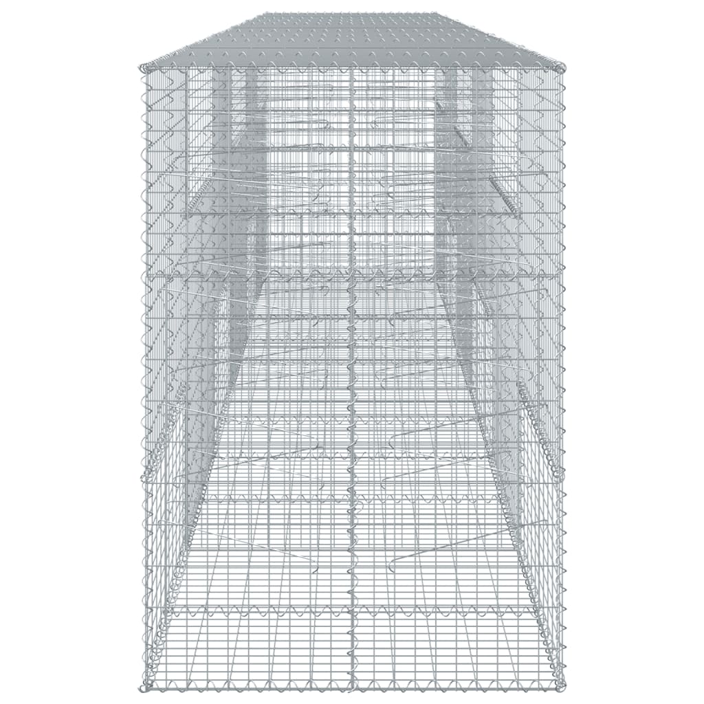 vidaXL Συρματοκιβώτιο με Κάλυμμα 600x100x150 εκ. Γαλβανισμένο Χάλυβα