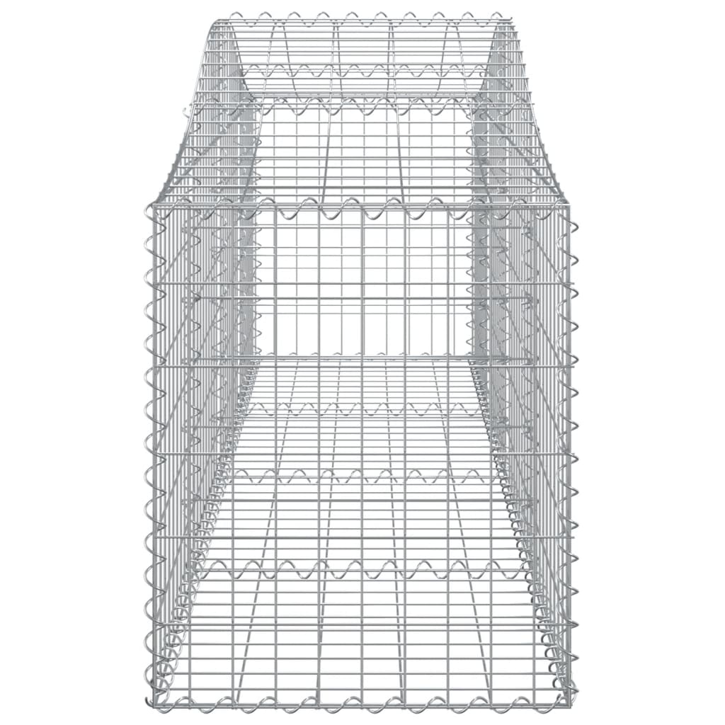 vidaXL Συρματοκιβώτια Τοξωτά 7 τεμ. 200x50x60/80 εκ. Γαλβαν. Ατσάλι