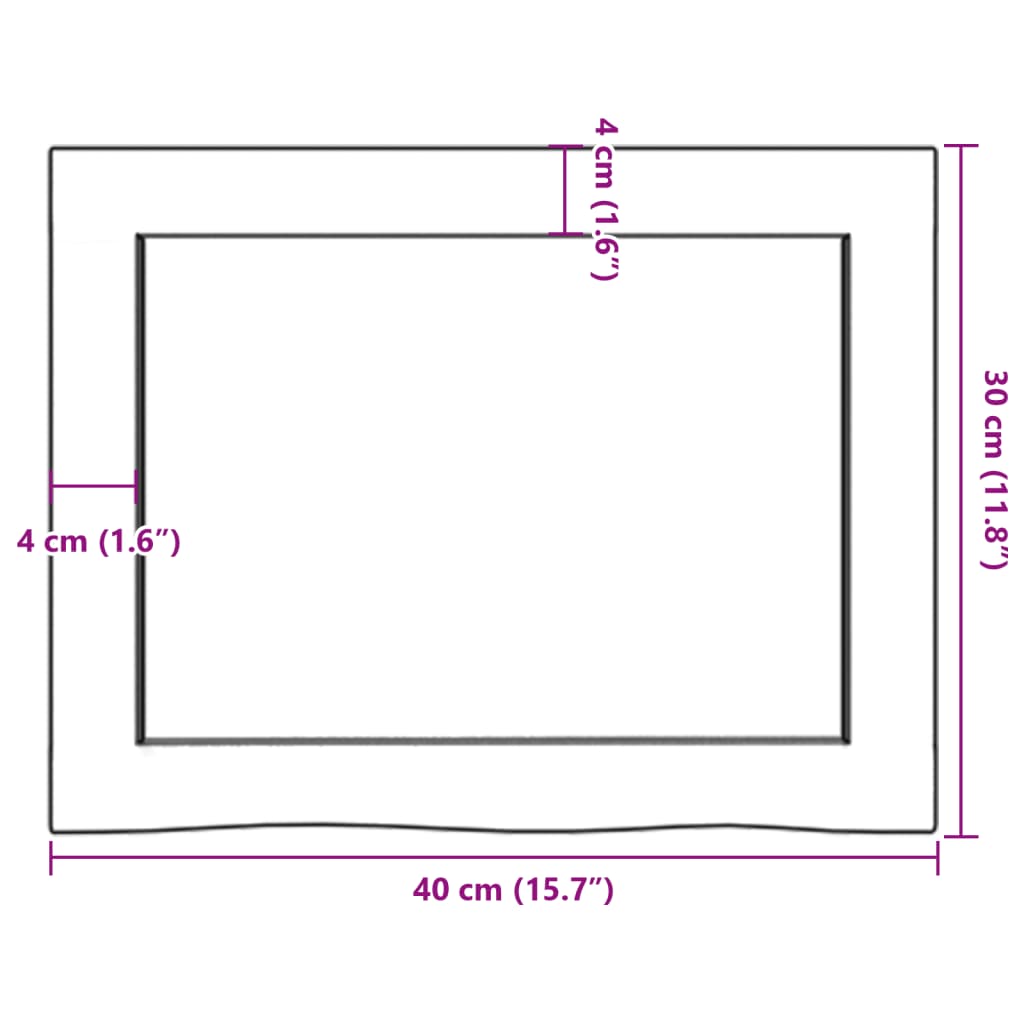 vidaXL Ράφι Τοίχου Ανοιχτό Καφέ 40x30x(2-6)εκ. Επεξ. Μασίφ Ξύλο Δρυός