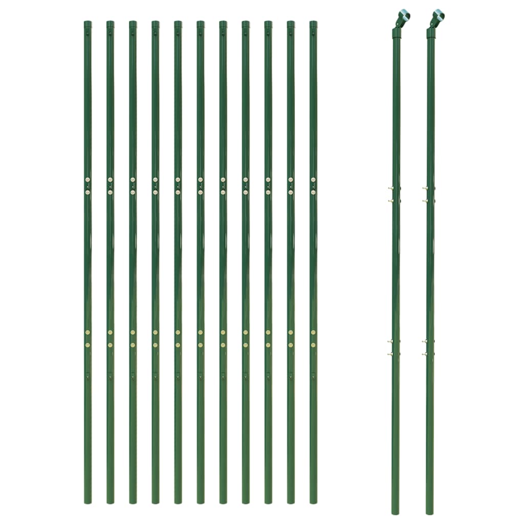 vidaXL Συρματόπλεγμα Περίφραξης Πράσινο 2,2x25 μ. Γαλβανισμένο Ατσάλι