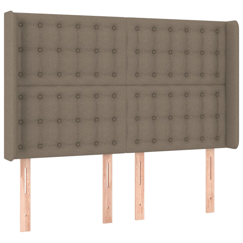 vidaXL Κρεβάτι Boxspring με Στρώμα Taupe 140x200 εκ. Υφασμάτινο