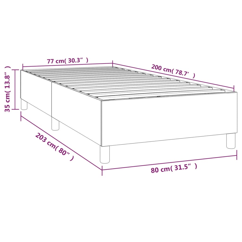 vidaXL Πλαίσιο Κρεβατιού Taupe 80x200 εκ. Υφασμάτινο