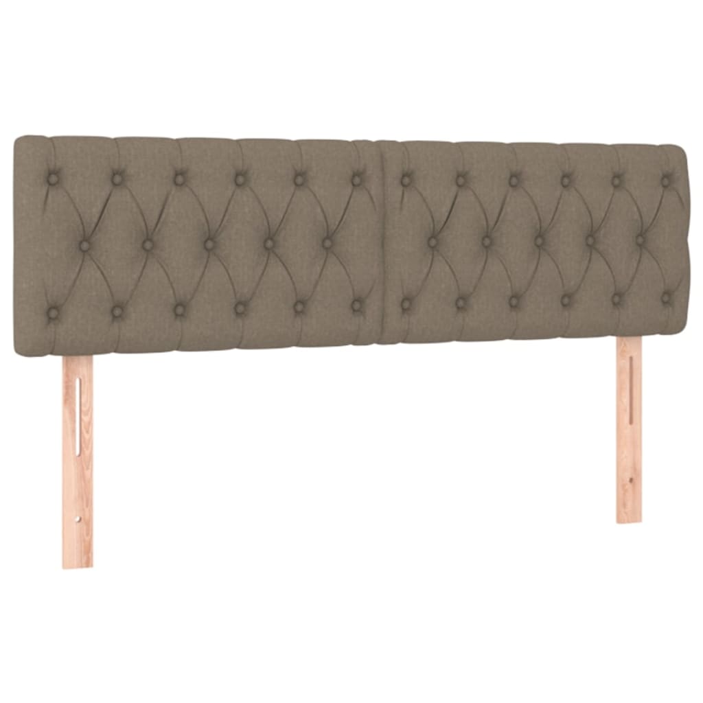 vidaXL Κρεβάτι Boxspring με Στρώμα Taupe 160x200 εκ. Υφασμάτινο