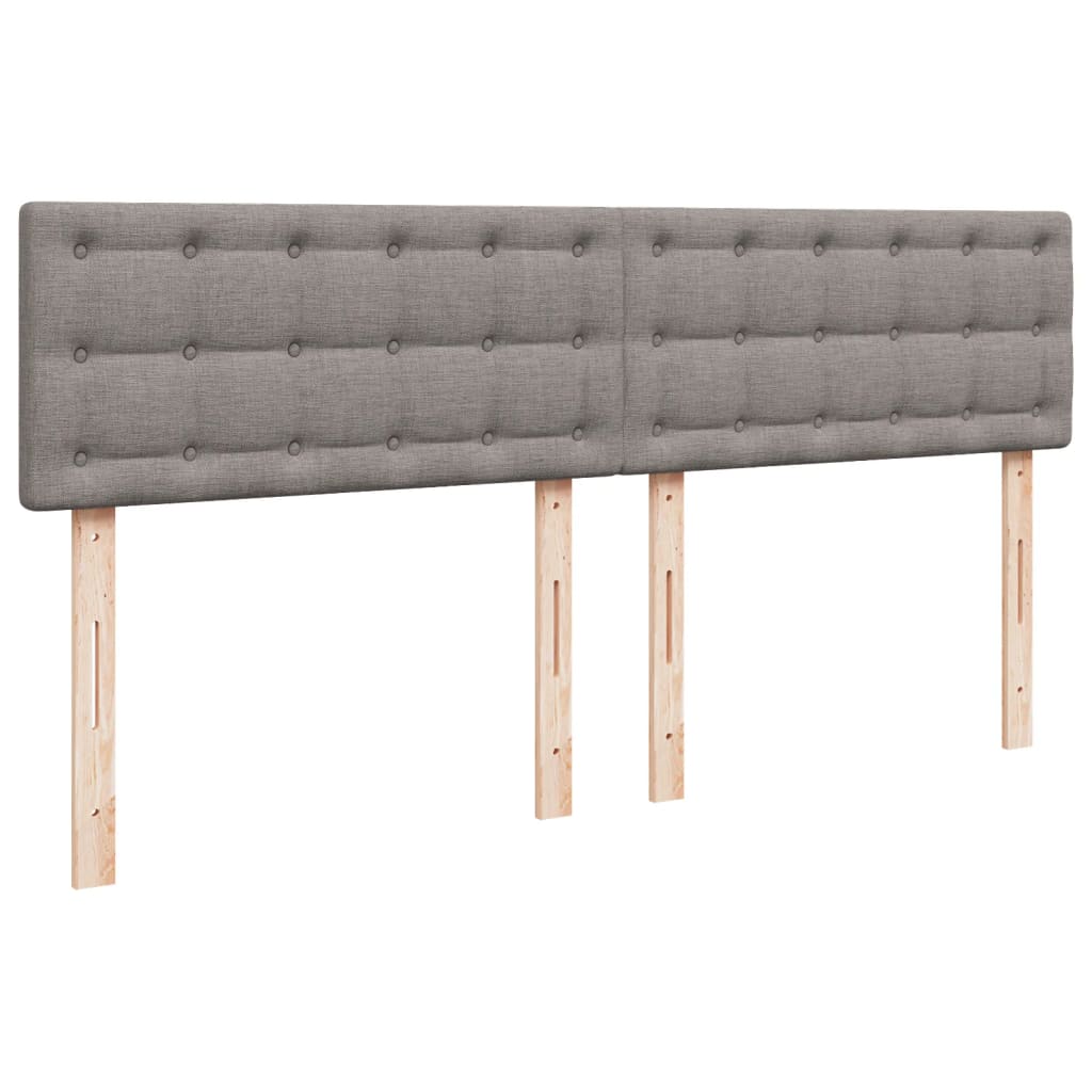 vidaXL Κρεβάτι Boxspring με Στρώμα Taupe 200x200 εκ. Υφασμάτινο