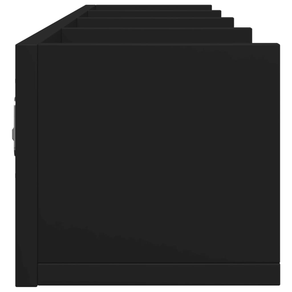 vidaXL Ντουλάπια Τοίχου 2 τεμ. Μαύρα 99x18x16,5 εκ. Επεξεργασμένο Ξύλο