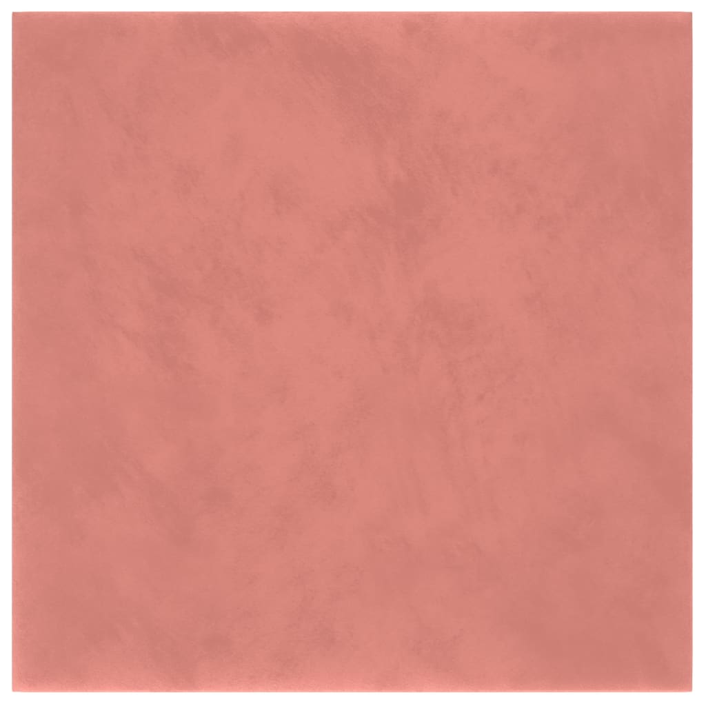 vidaXL Πάνελ Τοίχου 12 τεμ. Ροζ 30 x 30 εκ. 1,08 μ² Βελούδινα