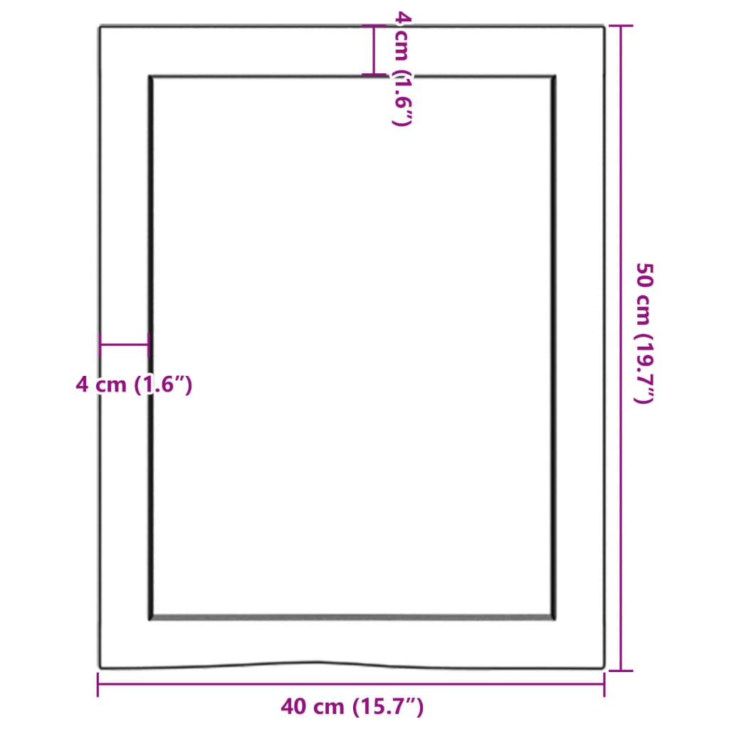 vidaXL Ράφι Τοίχου Σκούρο Καφέ 40x50x(2-6) εκ. Επεξ. Μασίφ Ξύλο Δρυός