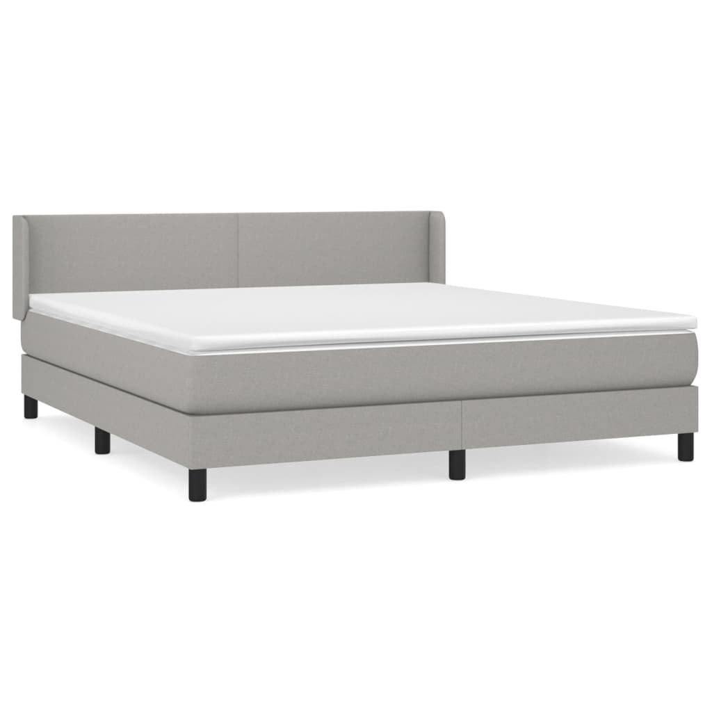 vidaXL Κρεβάτι Boxspring με Στρώμα Αν. Πράσινο 160x200εκ Υφασμάτινο