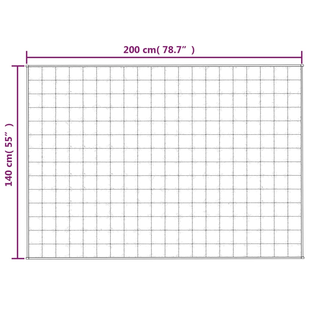 vidaXL Κουβέρτα Βαρύτητας Γκρι 140 x 200 εκ. 6 κ. Υφασμάτινη