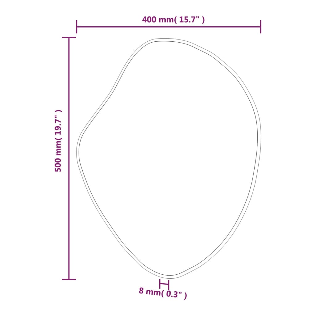 vidaXL Καθρέφτης Τοίχου Χρυσός 50x40 εκ.