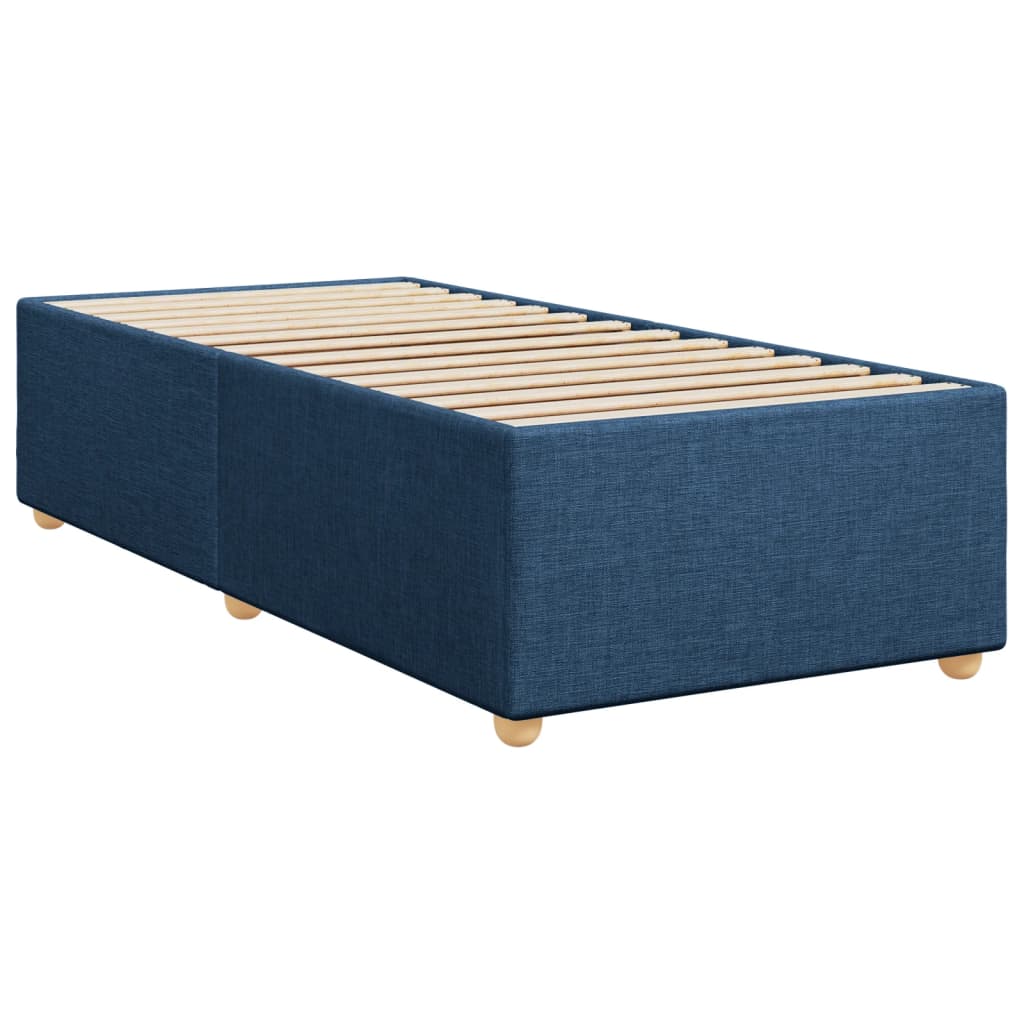 vidaXL Κρεβάτι Boxspring με Στρώμα Μπλε 80x200 εκ. Υφασμάτινο