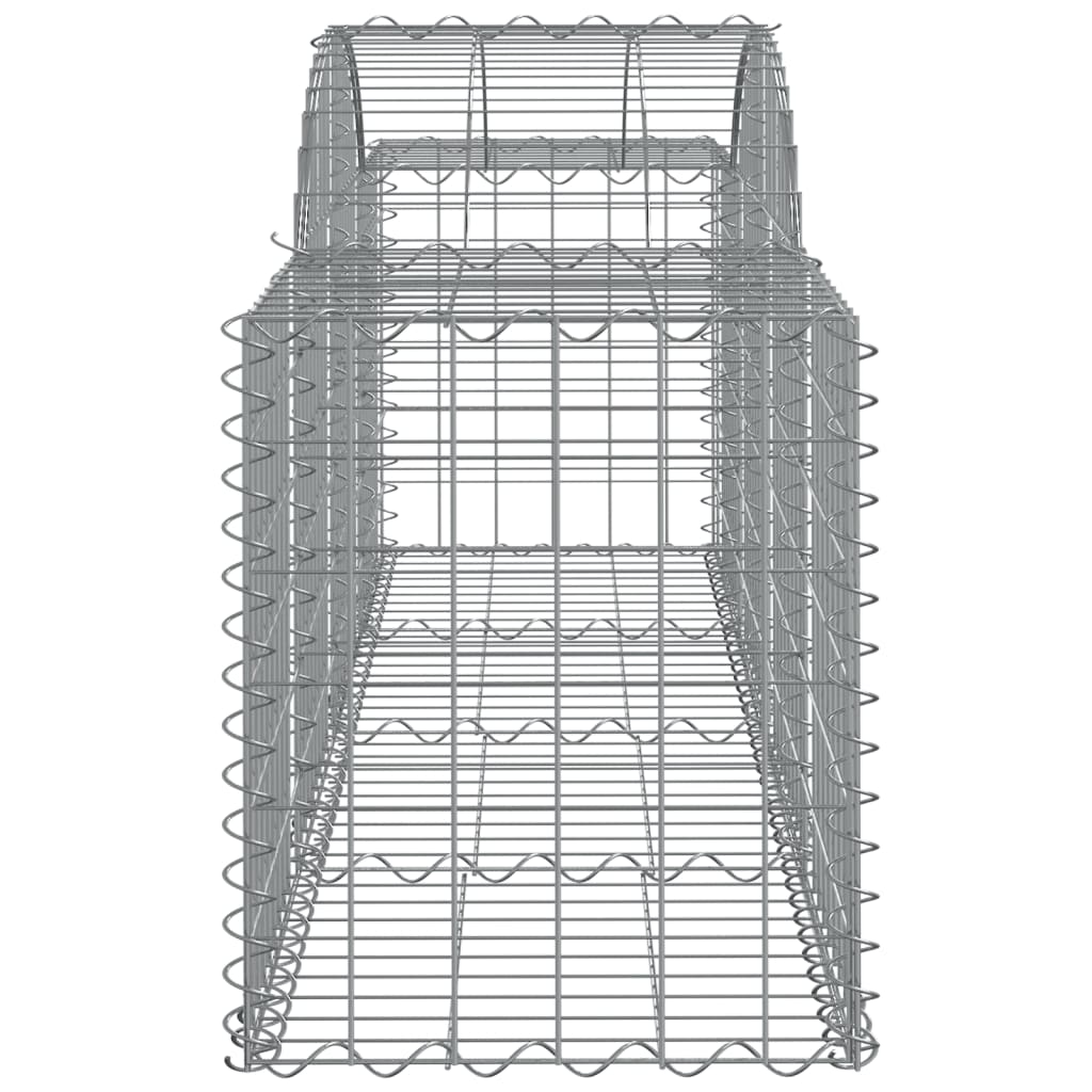 vidaXL Συρματοκιβώτια Τοξωτά 10 τεμ. 200x50x60/80 εκ. Γαλβαν. Ατσάλι