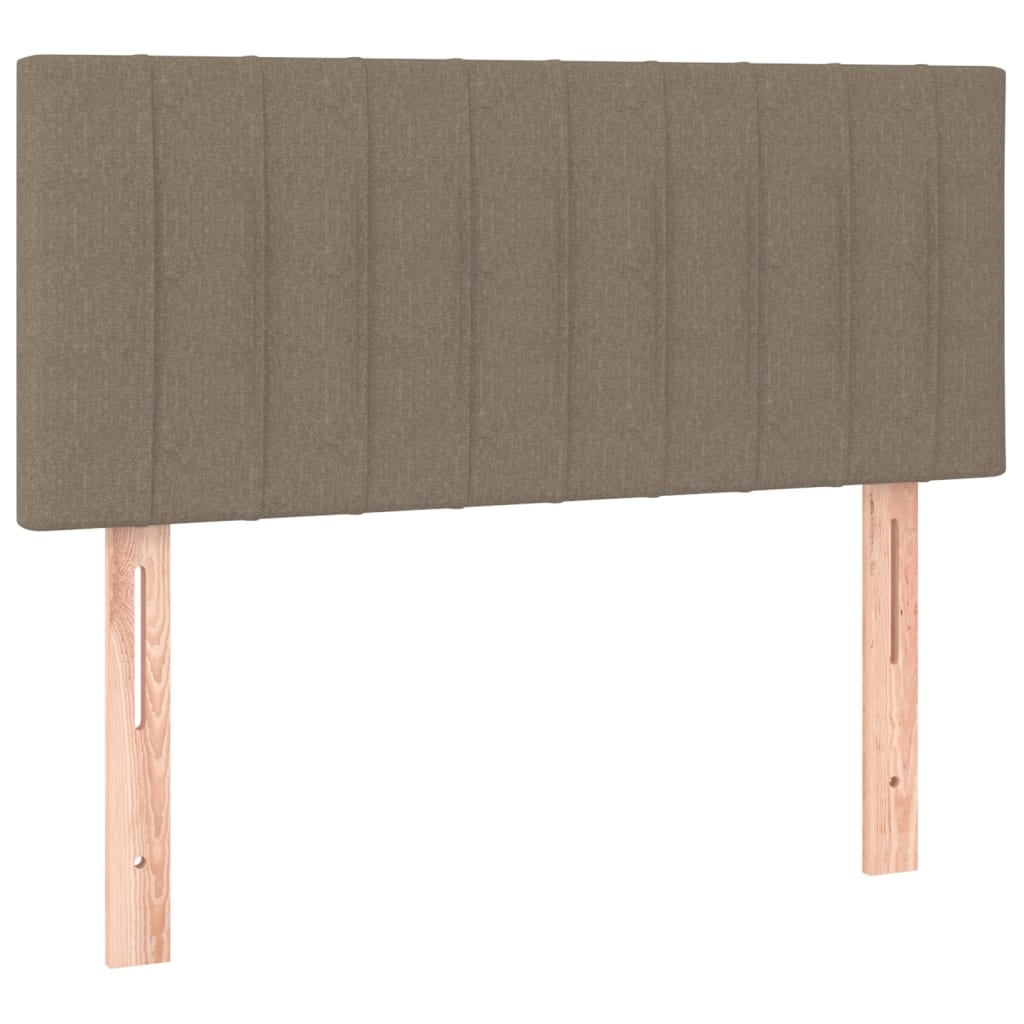 vidaXL Κρεβάτι Boxspring με Στρώμα Taupe 90x190 εκ.Υφασμάτινο