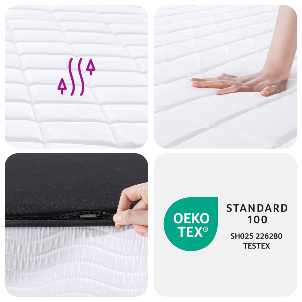 vidaXL Στρώμα Αφρού Medium Soft 160x200 εκ.