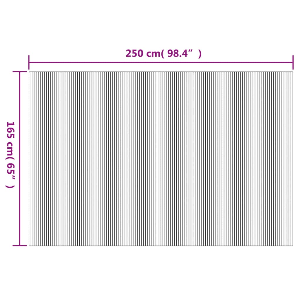 vidaXL Διαχωριστικό Δωματίου Μαύρο 165 x 250 εκ. από Μπαμπού