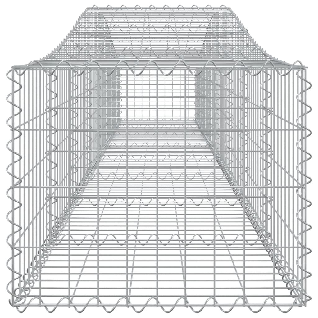 vidaXL Συρματοκιβώτια Τοξωτά 2 τεμ. 400x50x40/60 εκ. Γαλβαν. Ατσάλι