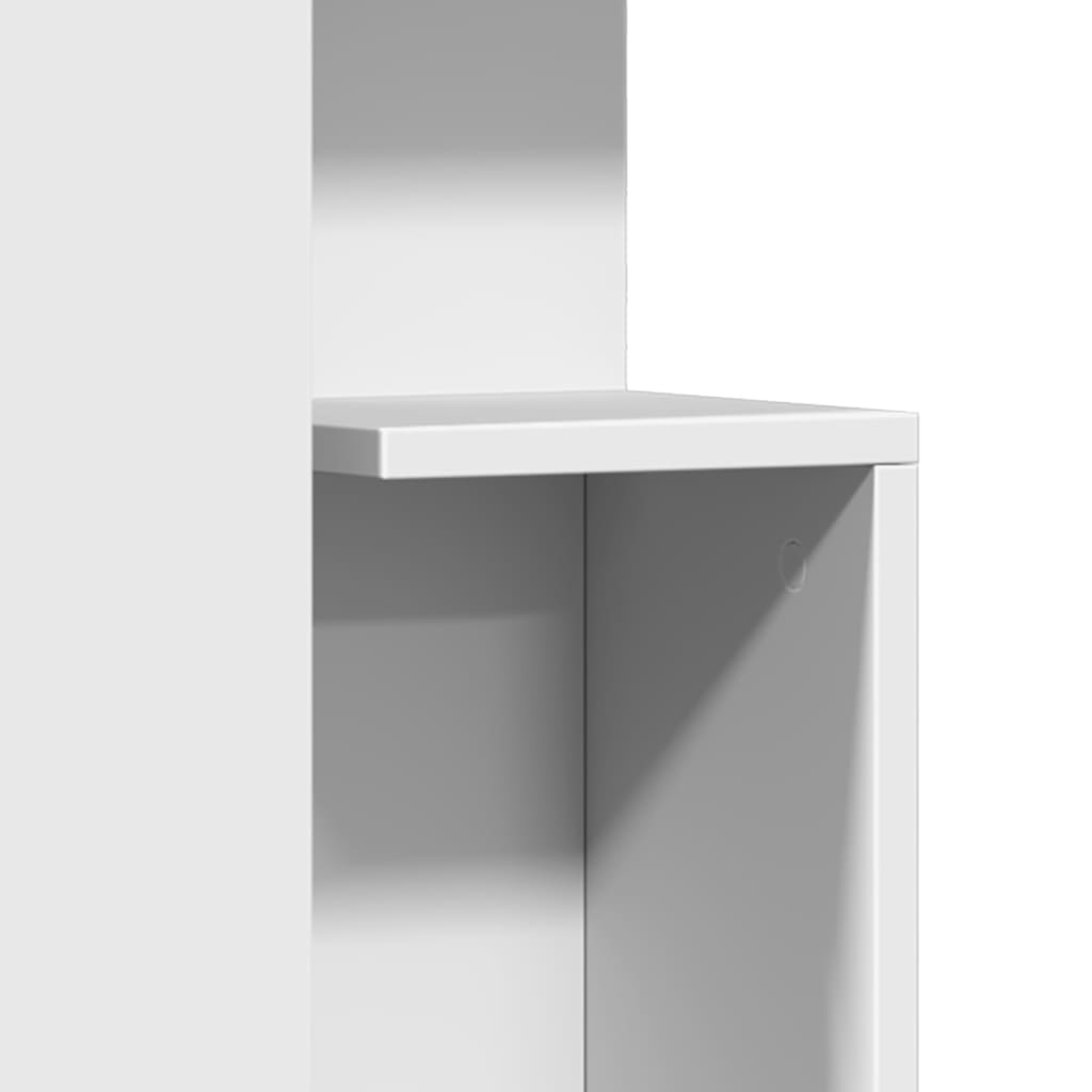 vidaXL Τραπέζι Βοηθητικό Λευκό 35x35x60 εκ. από Επεξεργασμένο Ξύλο