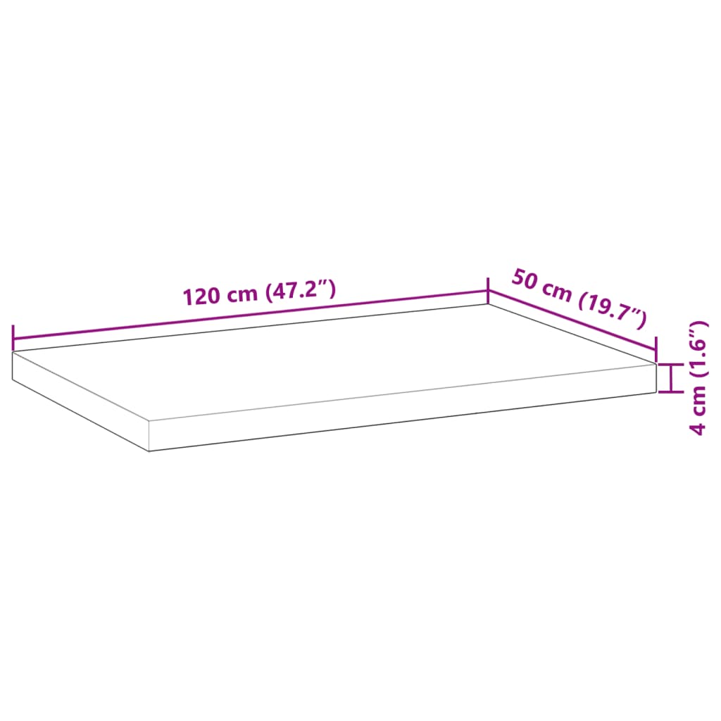 vidaXL Επιφ. Νιπτήρα Μπάνιου Φινίρισμα Λαδιού 120x50x4 εκ Μασίφ Ακακία