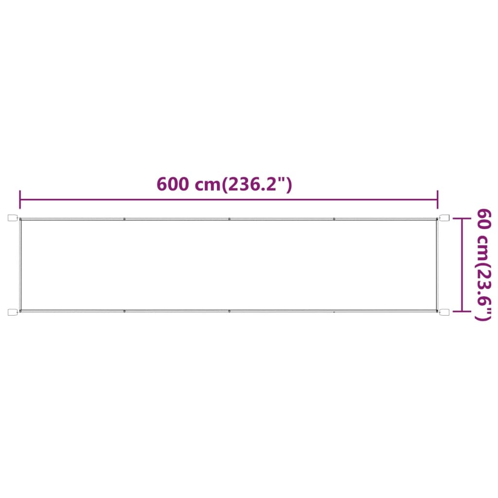 vidaXL Τέντα Κάθετη Ανοιχτό Πράσινο 60 x 600 εκ. από Ύφασμα Oxford