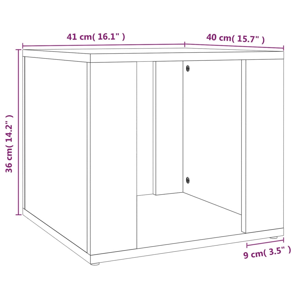 vidaXL Κομοδίνο Sonoma Δρυς 41 x 40 x 36 εκ. από Επεξεργασμένο Ξύλο