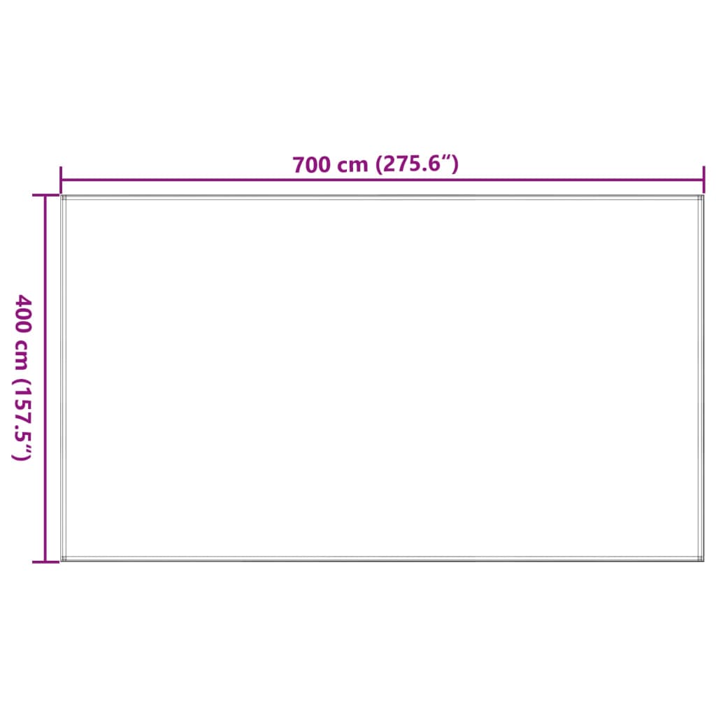 vidaXL Χαλί Σκηνής Ανοιχτό Πράσινο 400 x 700 εκ. από HDPE