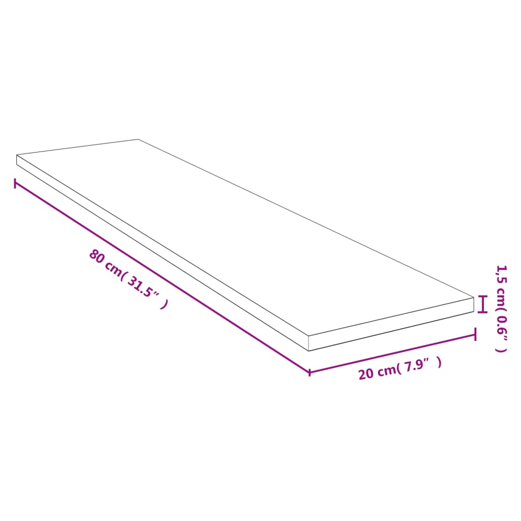 vidaXL Ράφι Τοίχου 80x20x1,5 εκ. από Μπαμπού