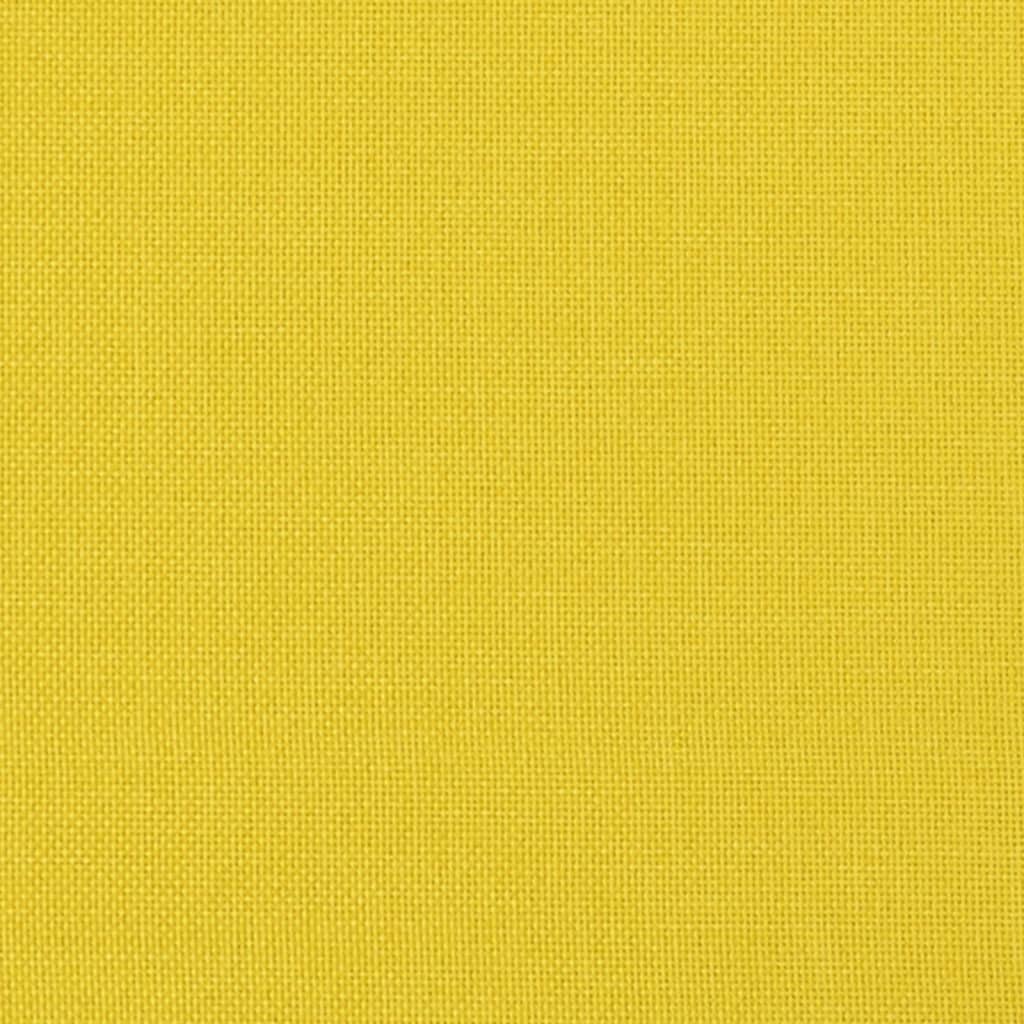 vidaXL Σετ Σαλονιού 3 Τεμαχίων Ανοιχτό Κίτρινο Υφασμάτινο με Μαξιλάρια