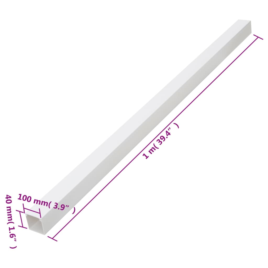 vidaXL Κανάλι Καλωδίων 100 x 40 χιλ. 30 μ. από PVC