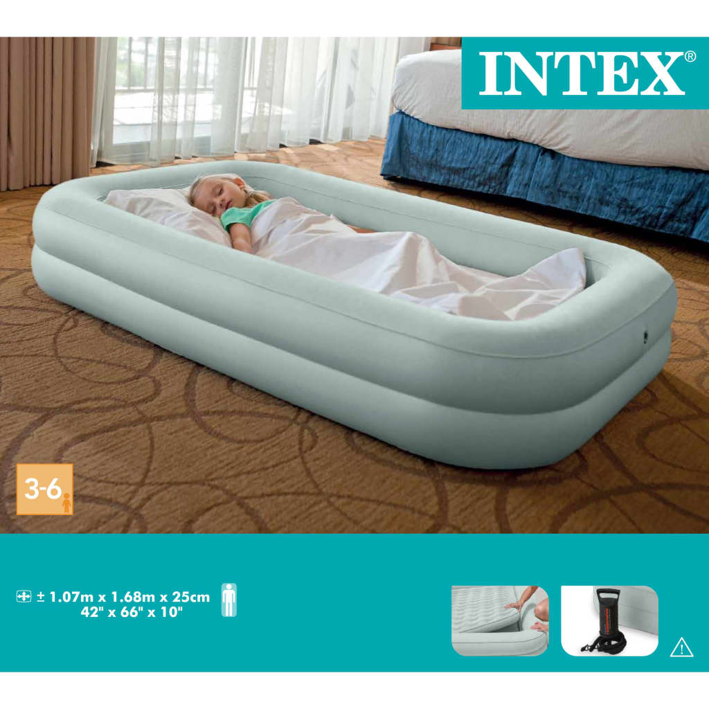 Intex Στρώμα Φουσκωτό Kidz Travel Bed Set 107 x 168 x 25 εκ. 66810NP