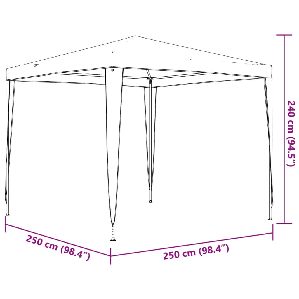 vidaXL Τέντα Εκδηλώσεων Μπλε 2,5 x 2,5 μ.