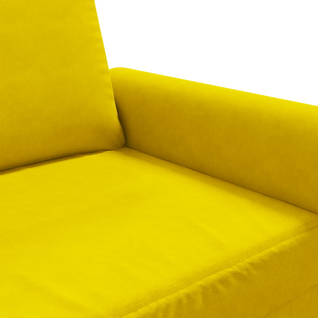 vidaXL Πολυθρόνα Κίτρινο 60 εκ. Βελούδινη
