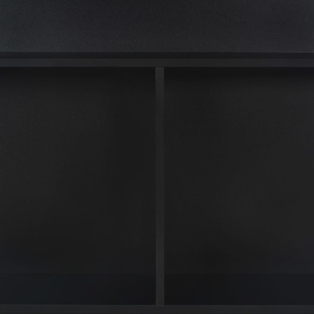 vidaXL Τραπέζι Μπαρ με 2 Επιφάνειες Χρώμα Μαύρο 130 x 40 x 120 εκ.