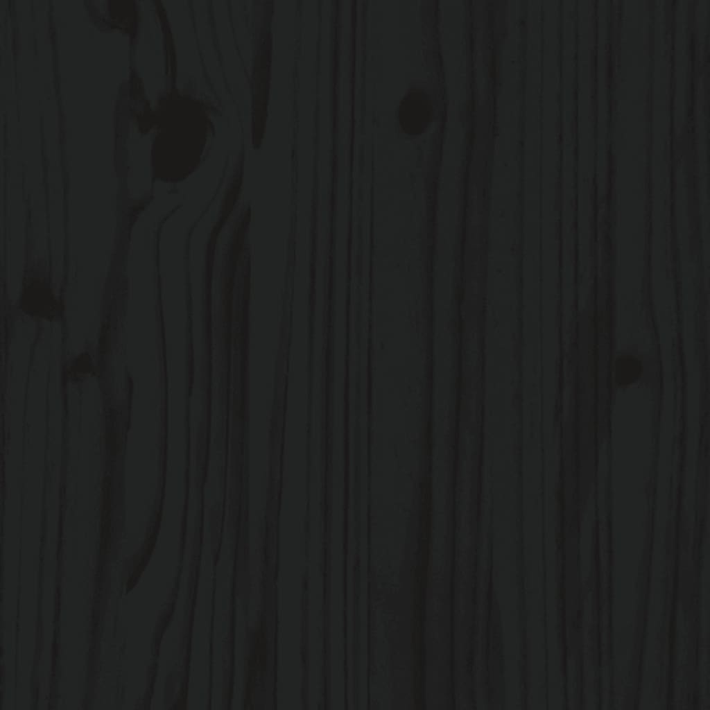 vidaXL Πλαίσιο Παιδικού Κρεβατιού Μαύρο 80x160 εκ. Μασίφ Ξύλο Πεύκου