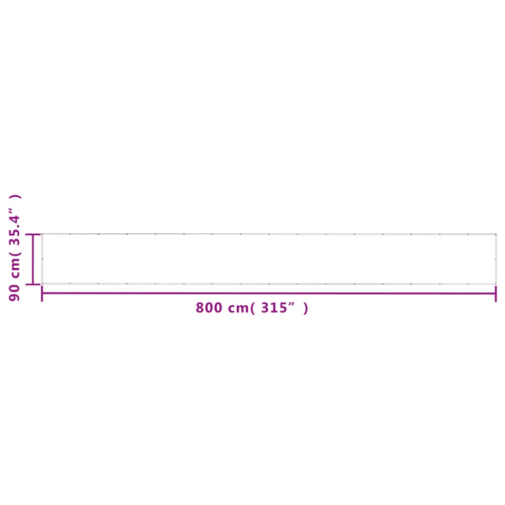 vidaXL Διαχωριστικό Βεράντας Μπλε 90x800εκ 100% Πολ. Ύφασμα Oxford